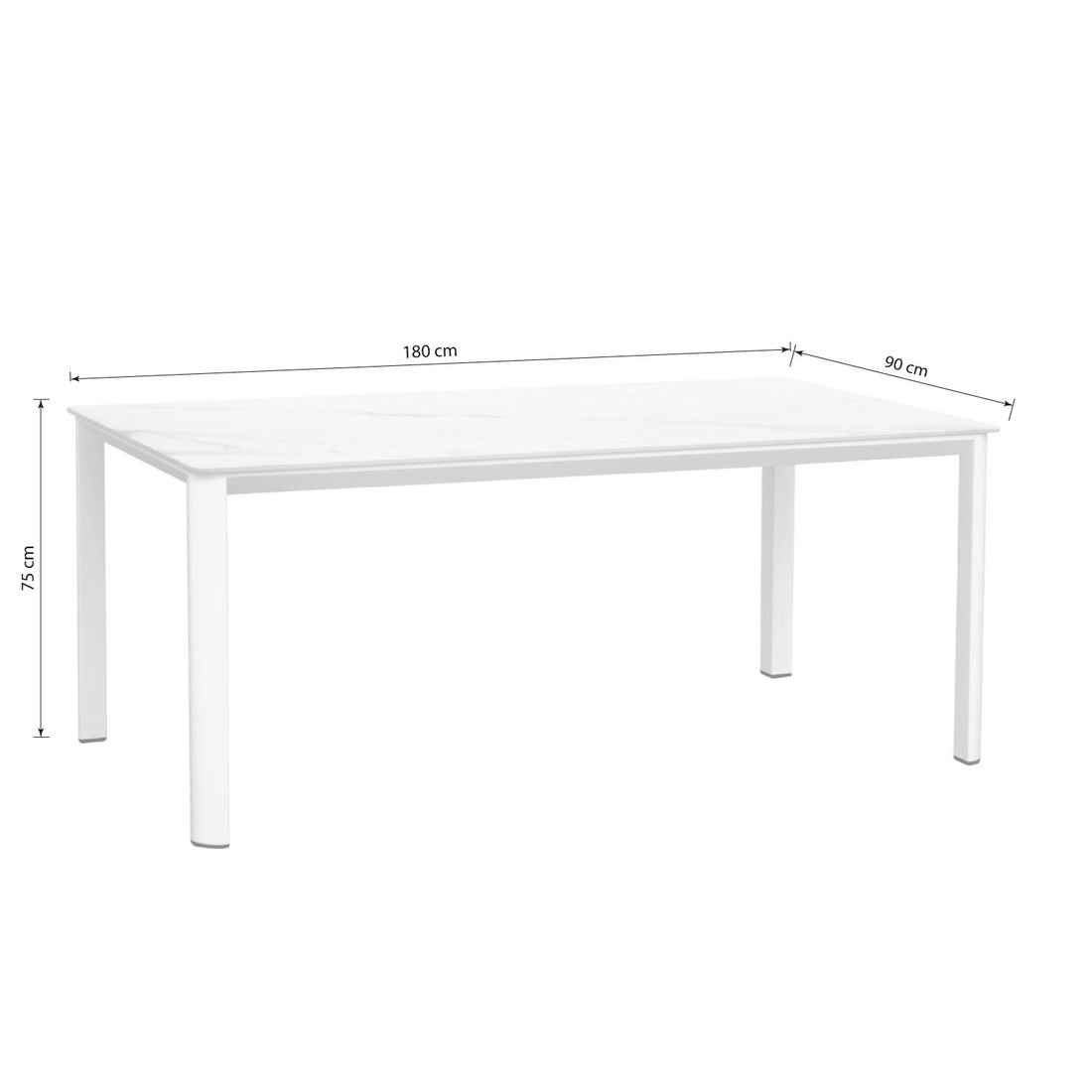 Stablede hage stoler fra Hagemøbelsett Palermo 6 plasser, aluminium