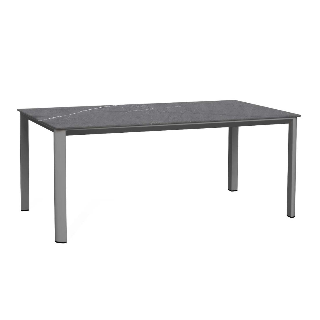 Hagemøbelsett Palermo 6 plasser aluminium/keramikk stabelbare stoler