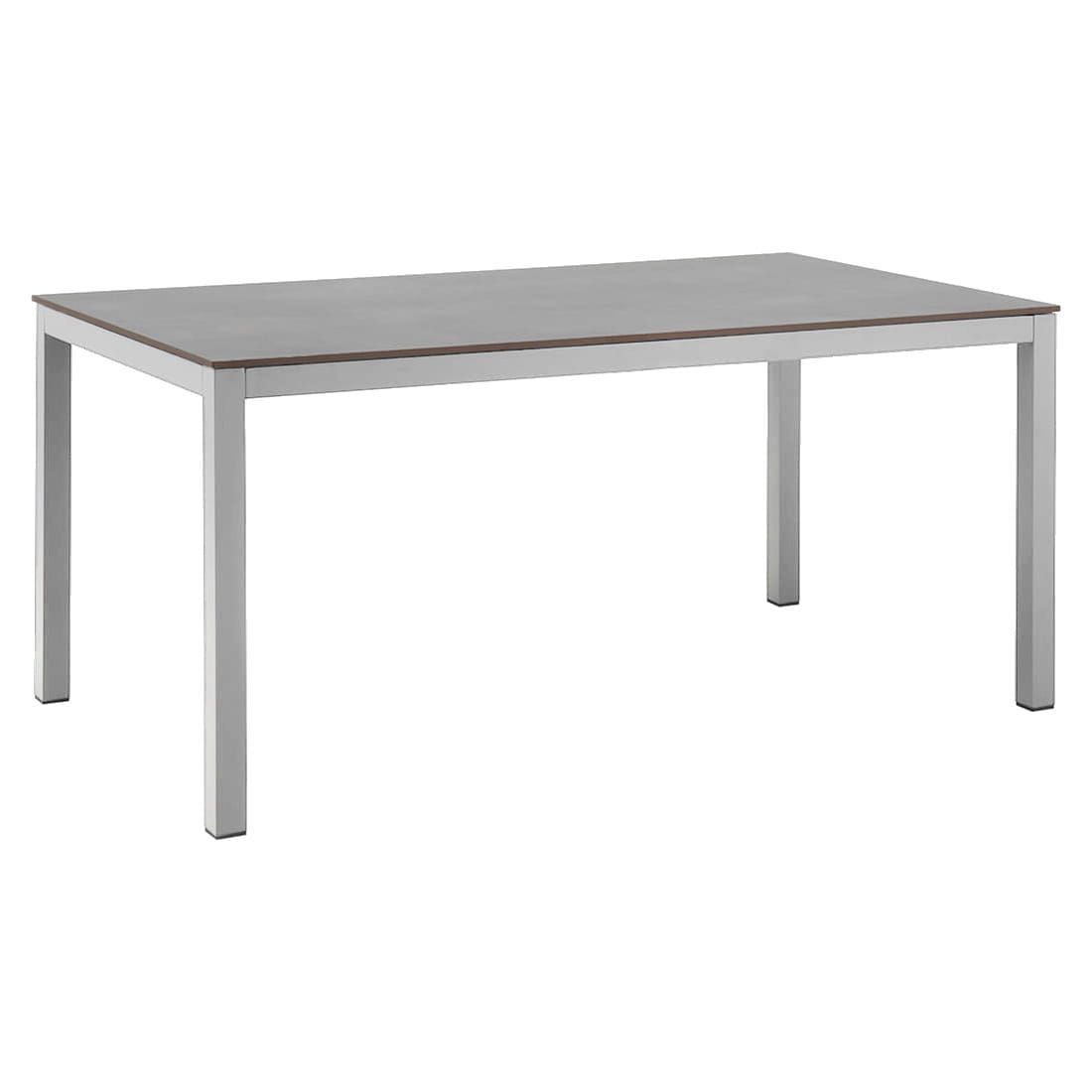 Hagemøbelsett Polaris 4 plasser rustfritt stål HPL 160x90 cm bakside