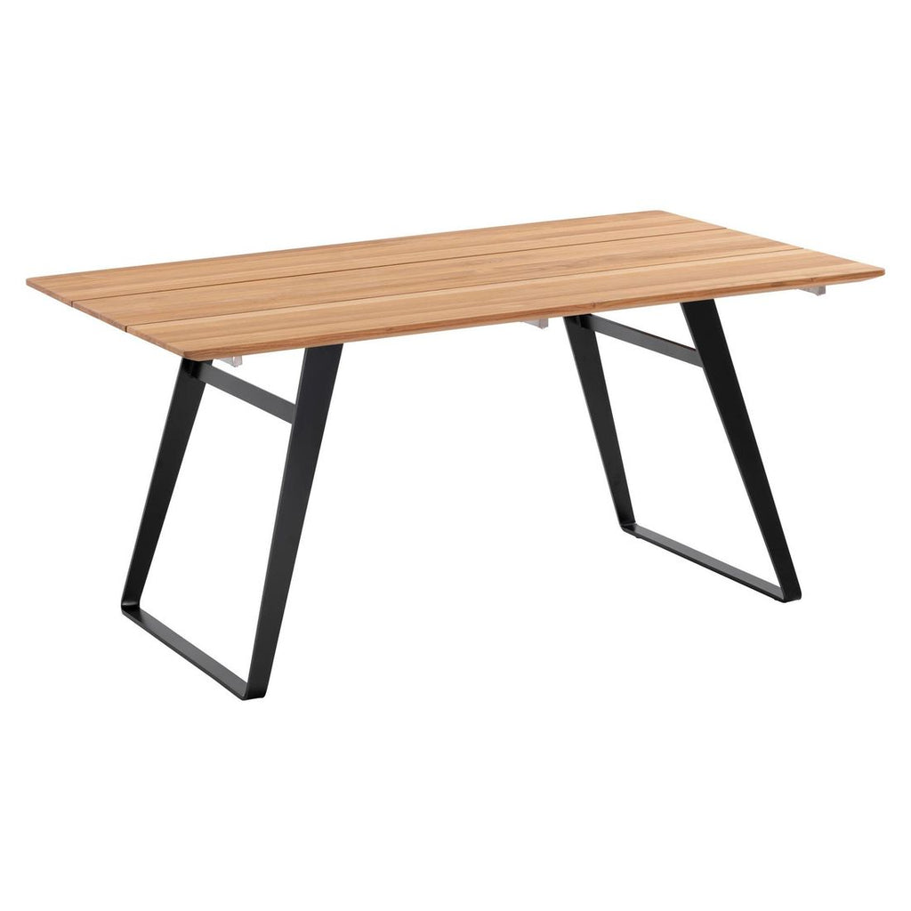 Hagemøbelsett Portofino 5 plasser detalj av bordplate i teak