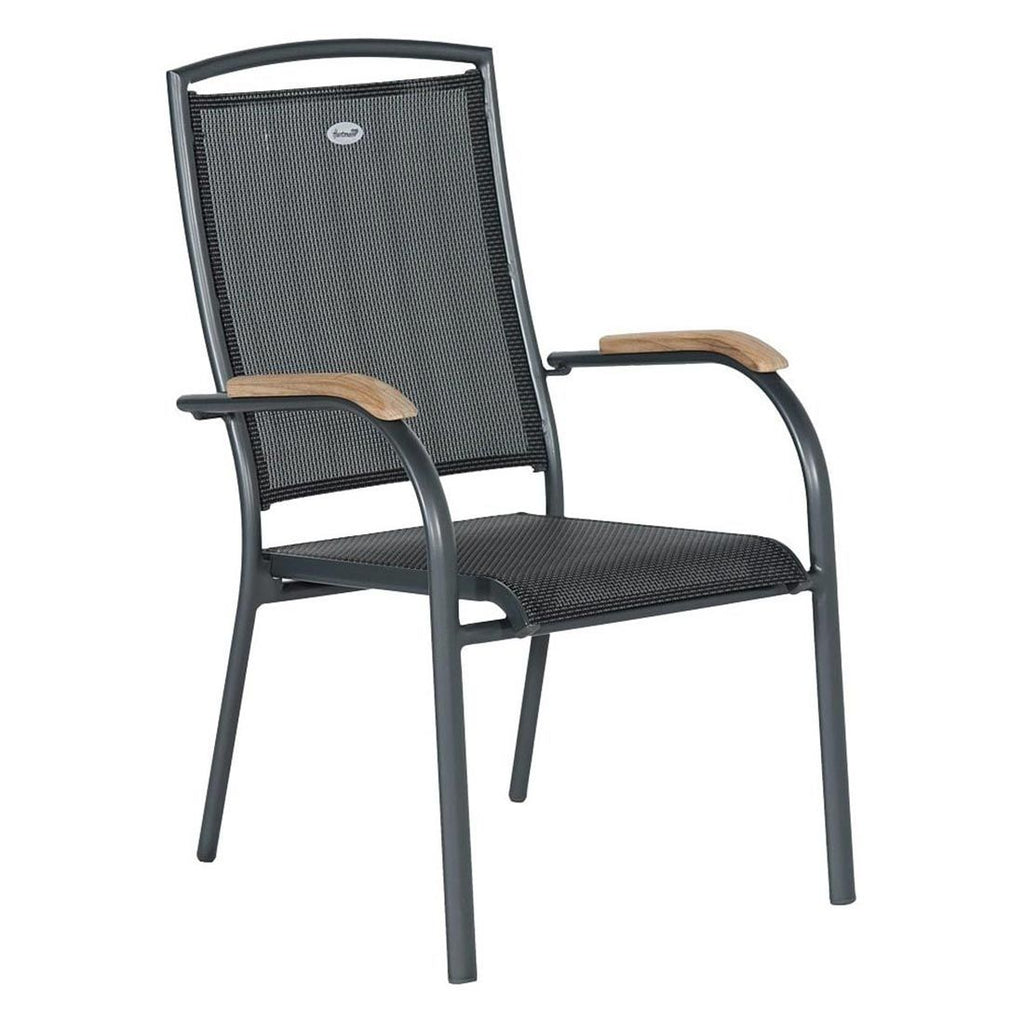 Detalj av Hagemøbelsett Raffaelo 4 plasser aluminium teak stol