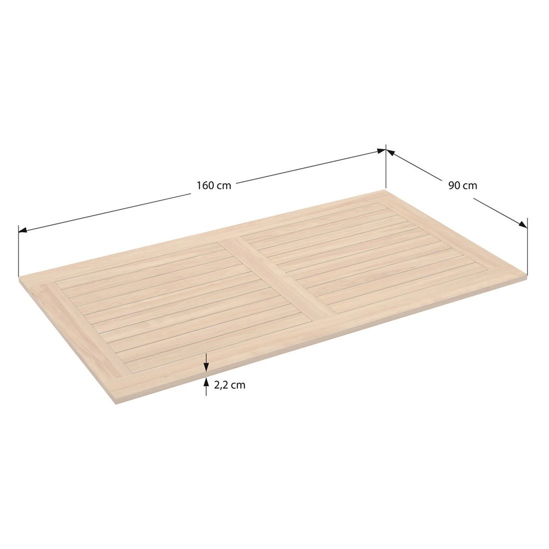 Hagemøbelsett Raffaelo 4 plasser, aluminium/teak 160x90 cm - Hartman