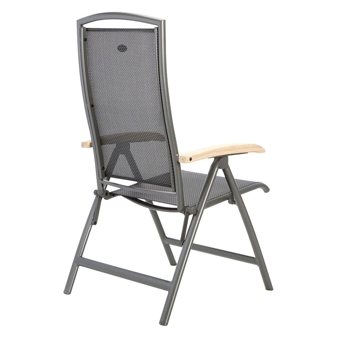 Hagemøbelsett Raffaelo 4 plasser aluminium/teak montert i hage
