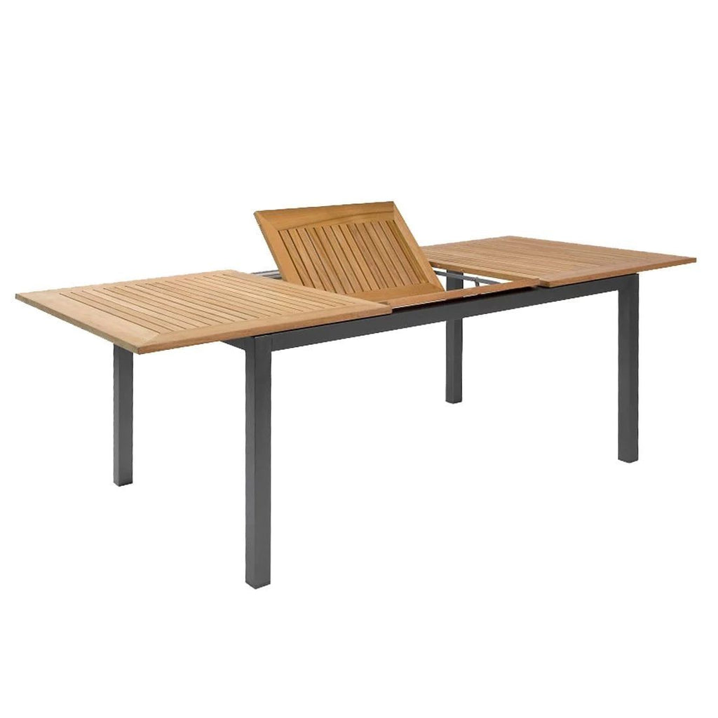 Hagemøbelsett Raffaelo 6 plasser aluminium teak bakside