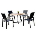 Hagemøbelsett Revent 4 plasser aluminium teak foran