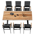 Hagemøbelsett Revent 6 plasser aluminium og teak forfra