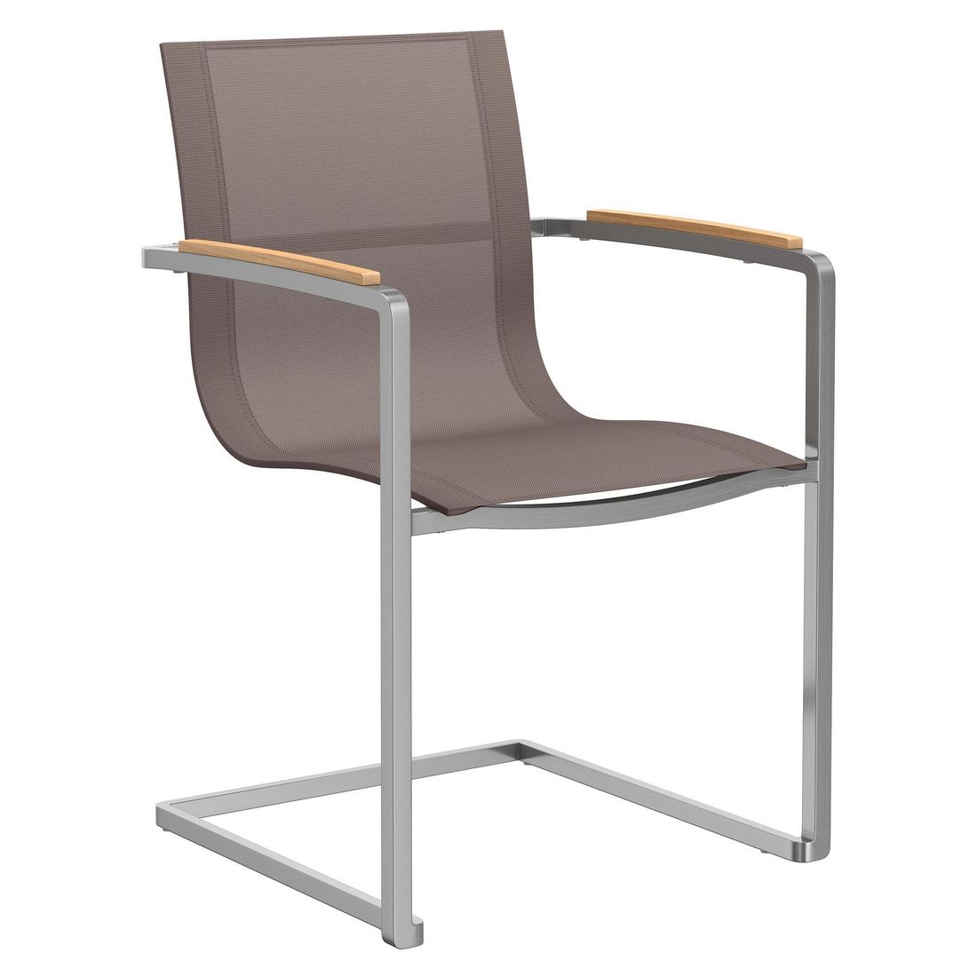 Hagemøbelsett Rimini 4 plasser, rustfritt stål/HPL taupe 160x90 cm - OUTLIV.