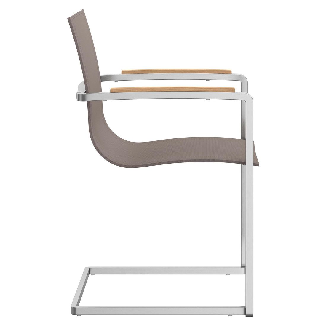 Hagemøbelsett Rimini 4 plasser, rustfritt stål/HPL taupe 160x90 cm - OUTLIV.