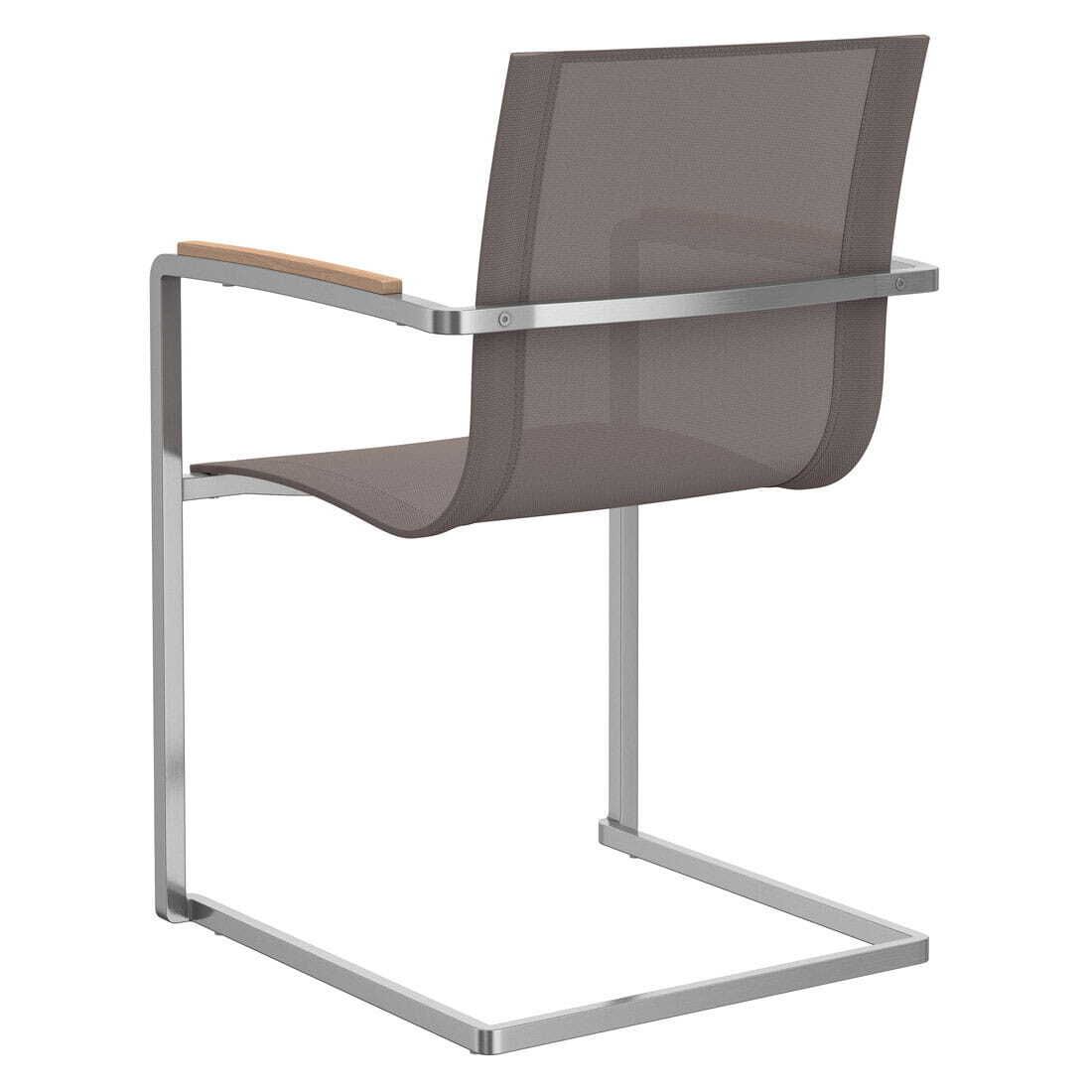 Hagemøbelsett Rimini 4 plasser, rustfritt stål/HPL taupe 160x90 cm - OUTLIV.