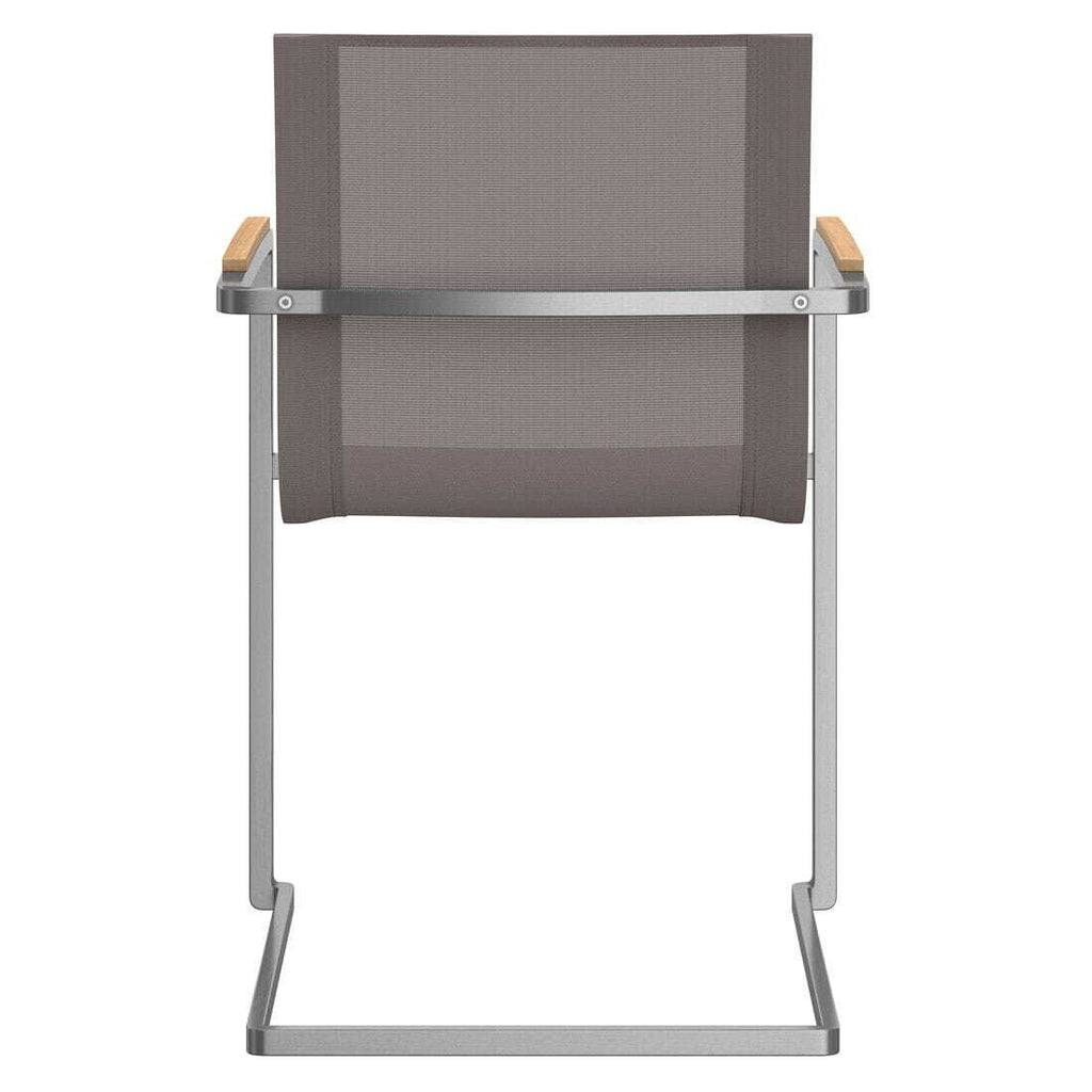 Hagemøbelsett Rimini 4 plasser, rustfritt stål/HPL taupe 160x90 cm - OUTLIV.