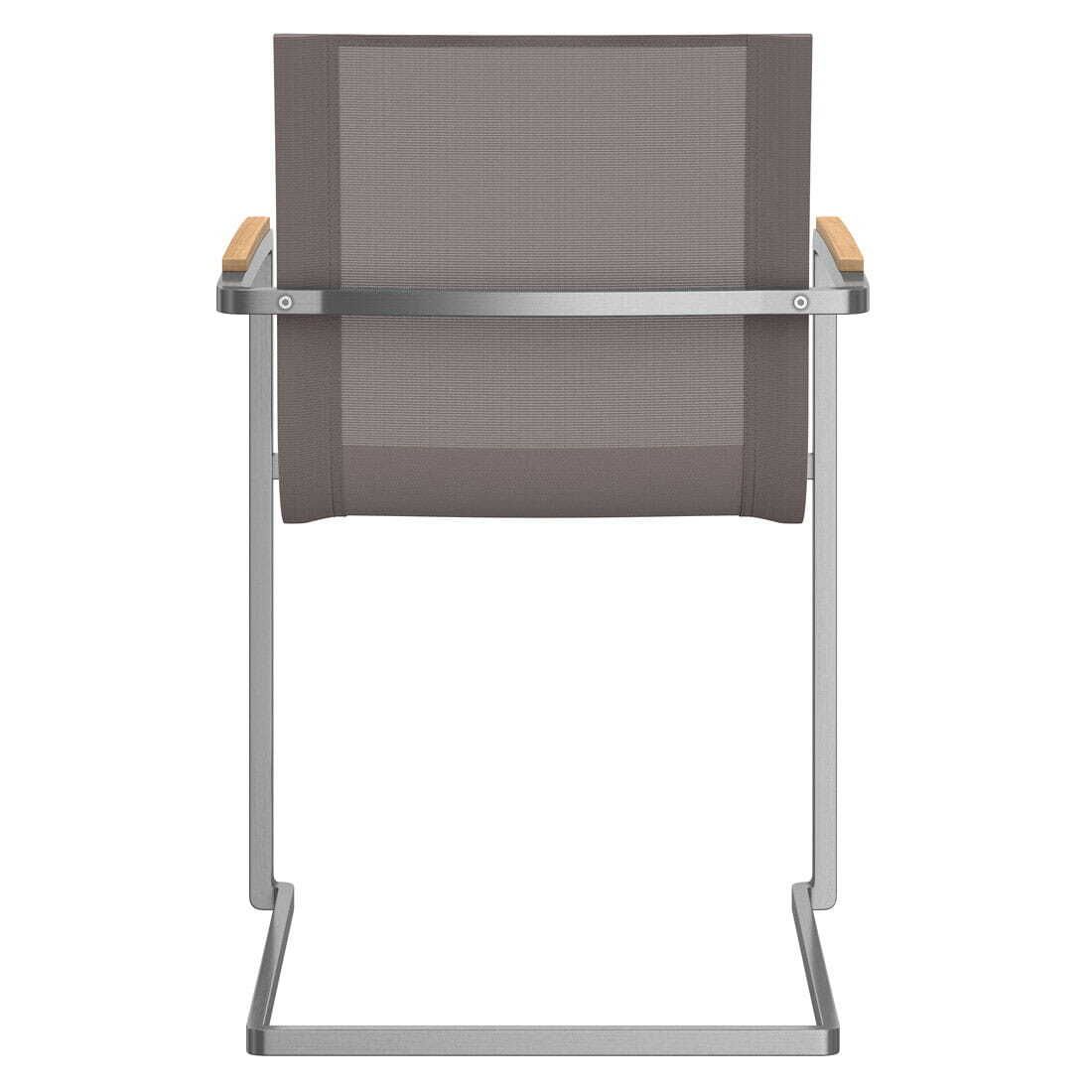 Hagemøbelsett Rimini 4 plasser, rustfritt stål/HPL taupe 160x90 cm - OUTLIV.