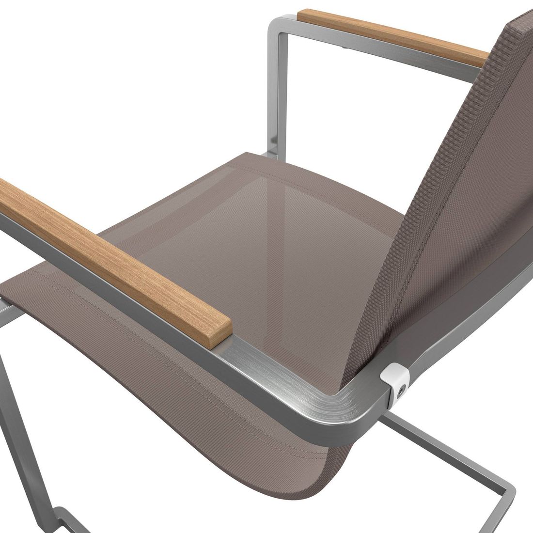 Hagemøbelsett Rimini 4 plasser, rustfritt stål/HPL taupe 160x90 cm - OUTLIV.