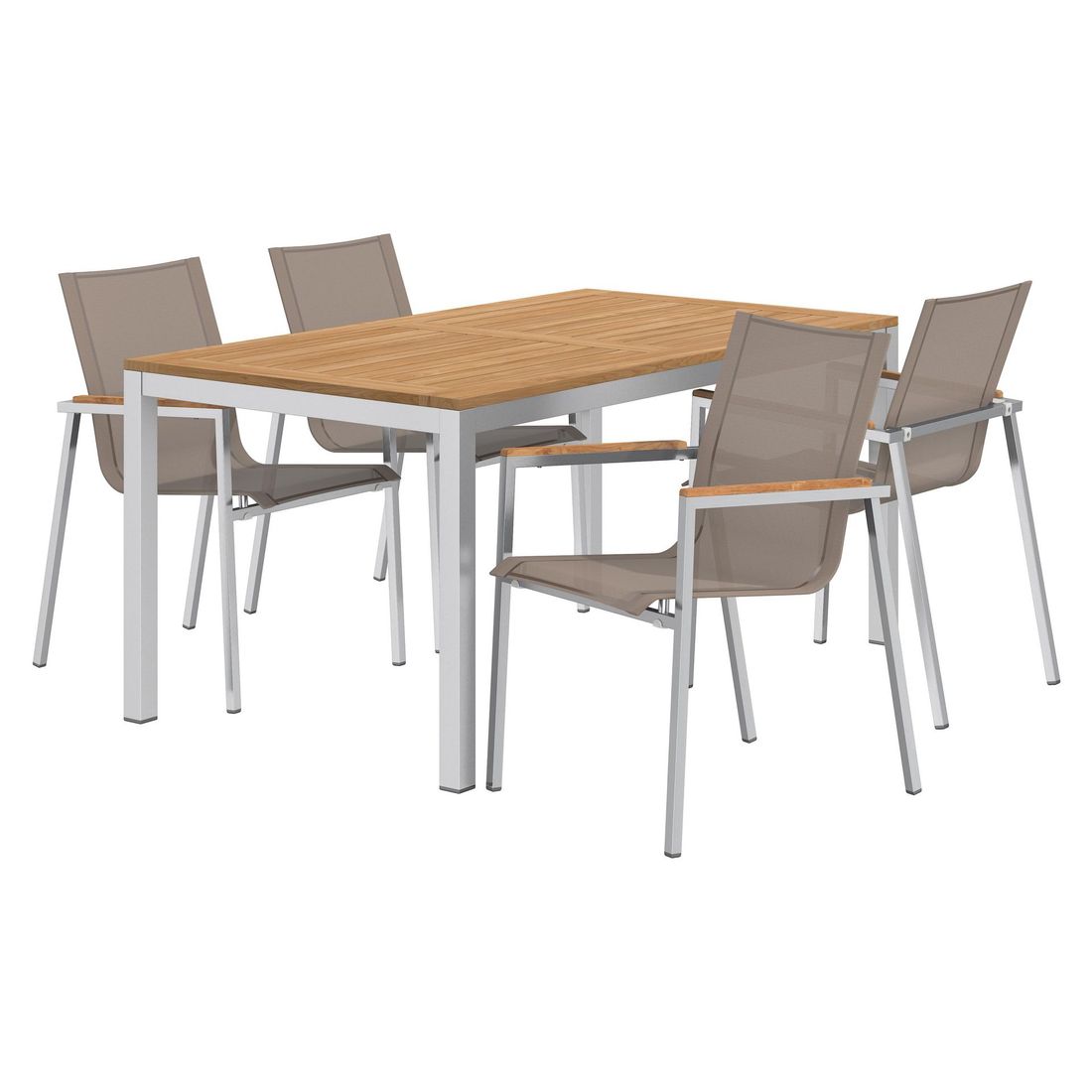 Hagemøbelsett Rimini 4 plasser taupe bakside