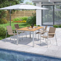 Hagemøbelsett Rimini 4 plasser taupe front