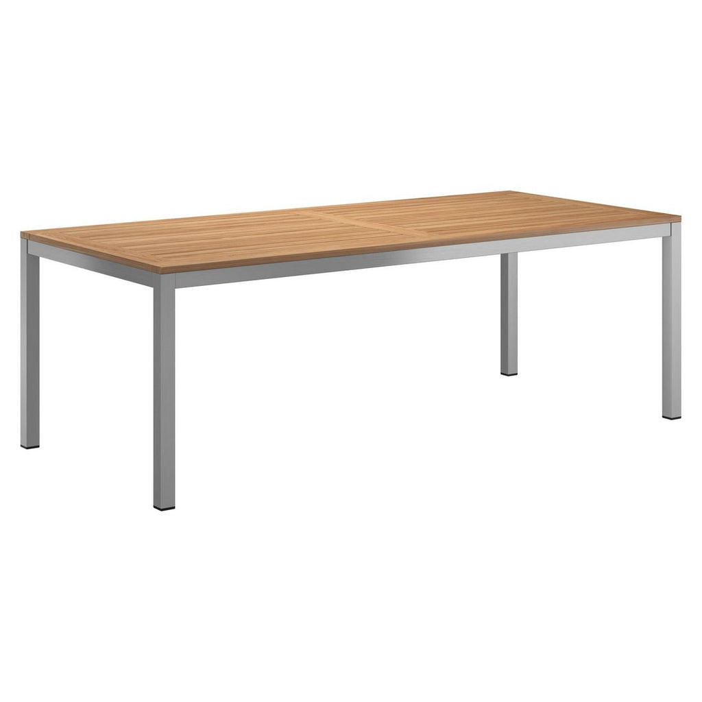 Hagemøbelsett Rimini 6 plasser rustfritt 220x100 cm - OUTLIV.