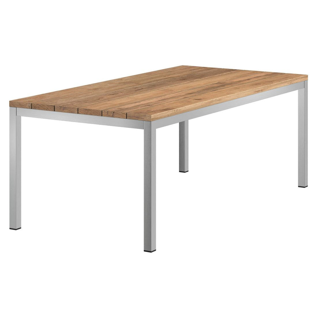 Hagemøbelsett Rimini 6 plasser rustfritt stål 200x100 cm - OUTLIV detalj av armstøtte