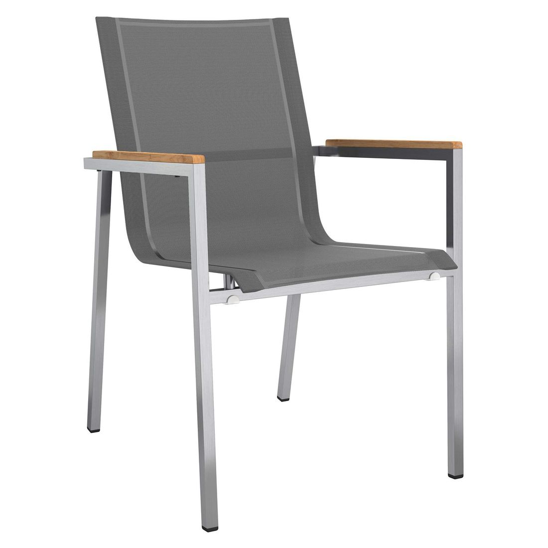 Hagemøbelsett Rimini 6 plasser rustfritt stål 200x100 cm - OUTLIV oversikt fra siden