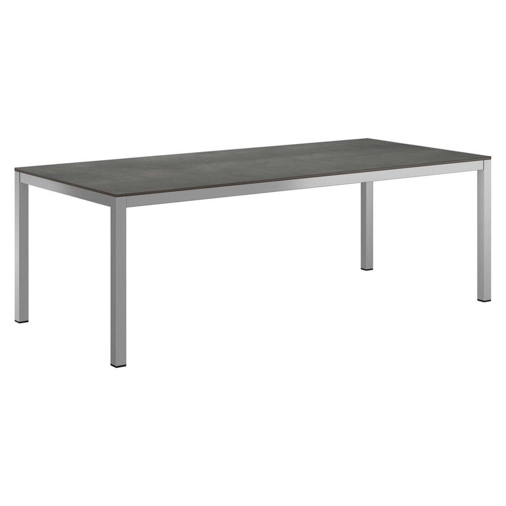 Hagemøbelsett Rimini 6 plasser rustfritt 220x100 cm - OUTLIV.