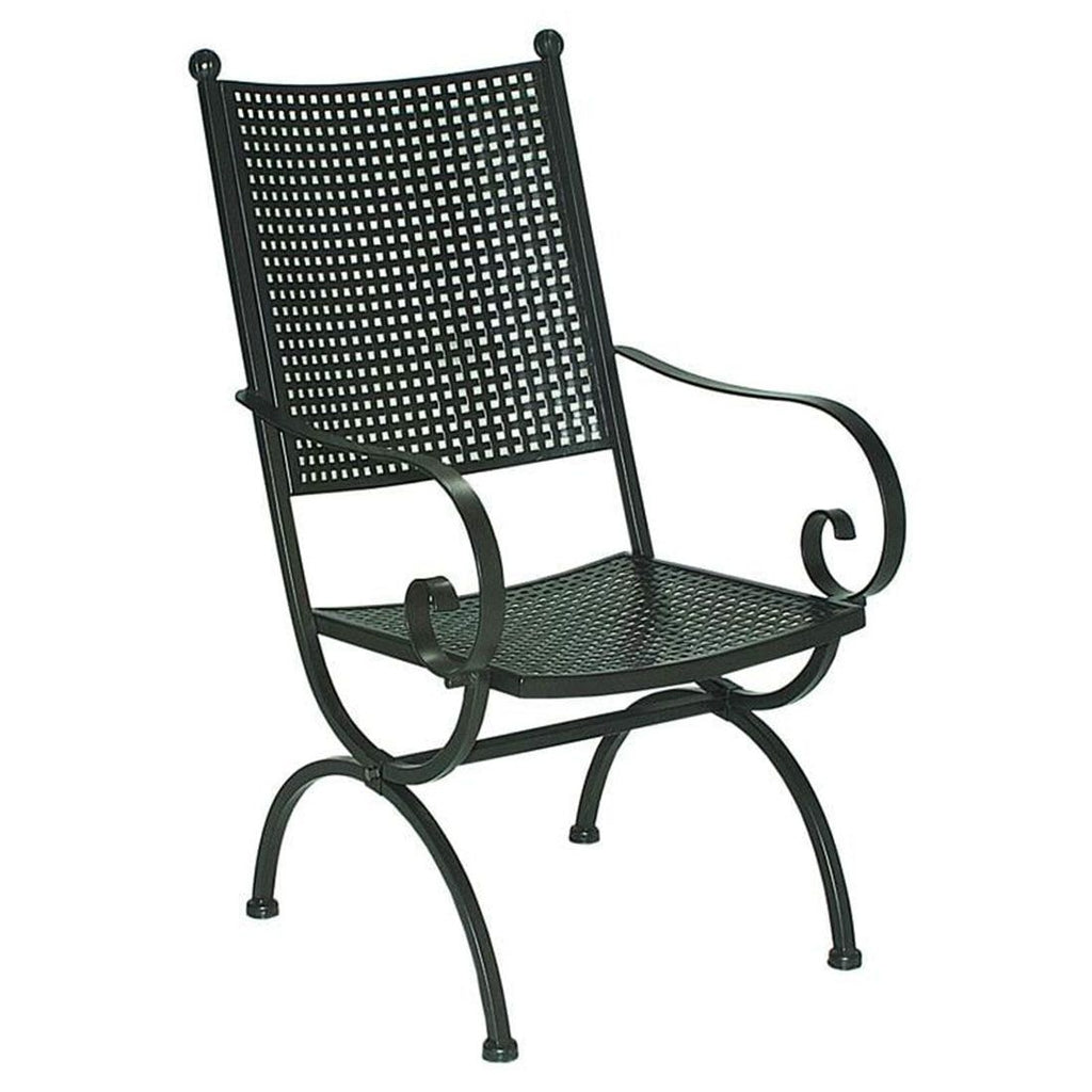 Montert Hagemøbelsett Romeo Elegance 4 plasser, smijern på terrasse