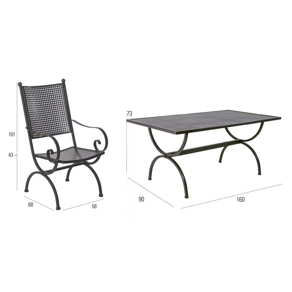 Hagemøbelsett Romeo Elegance 4 plasser, smijern - MBM