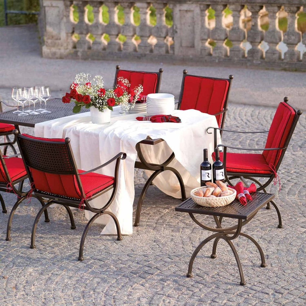 Hagemøbelsett Romeo Elegance 4 plasser, smijern 160x90 cm - MBM