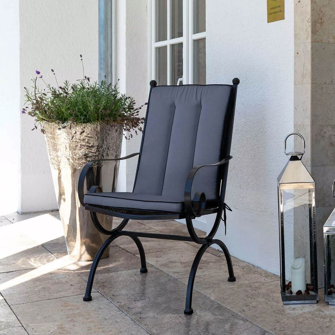 Hagemøbelsett Romeo Elegance 4 plasser, smijern - MBM