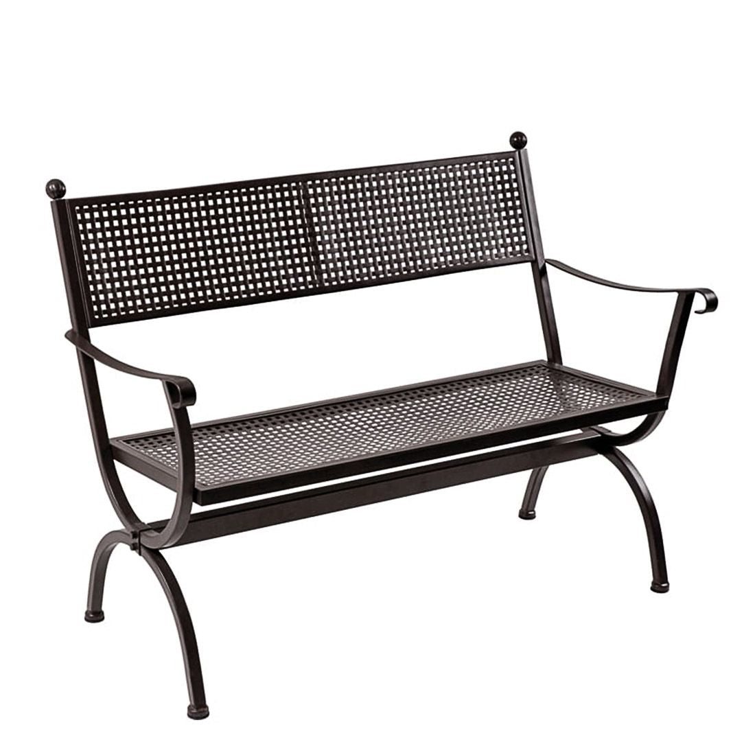 Hagemøbelsett Romeo L 7 plasser, jern 125x75 cm montert på terrasse
