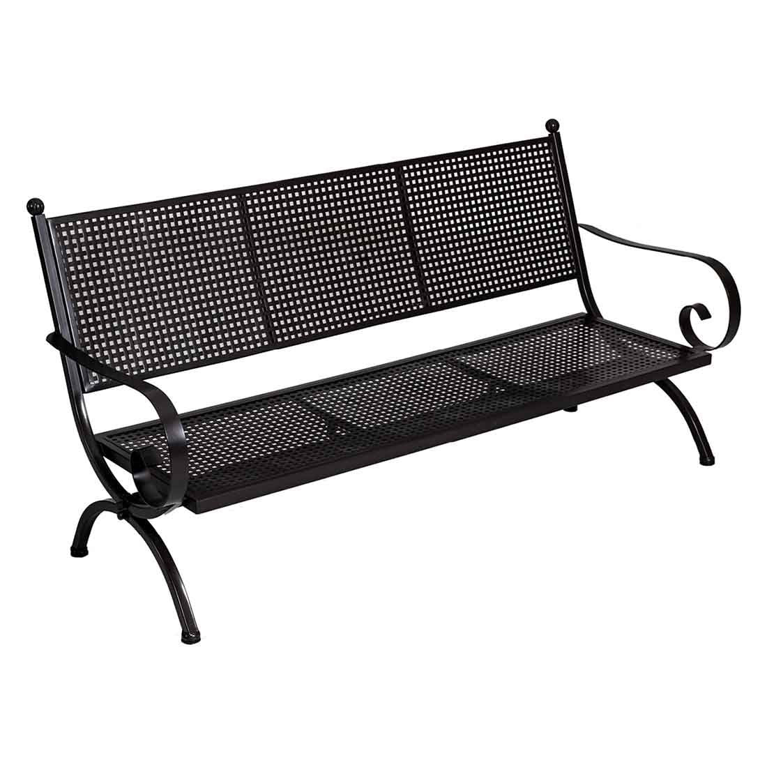 Hagemøbelsett Romeo M 5 plasser, jern 135x70 cm montert på terrasse