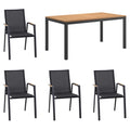Hagemøbelsett Rondo 4 plasser aluminium teak 160x90 cm foran