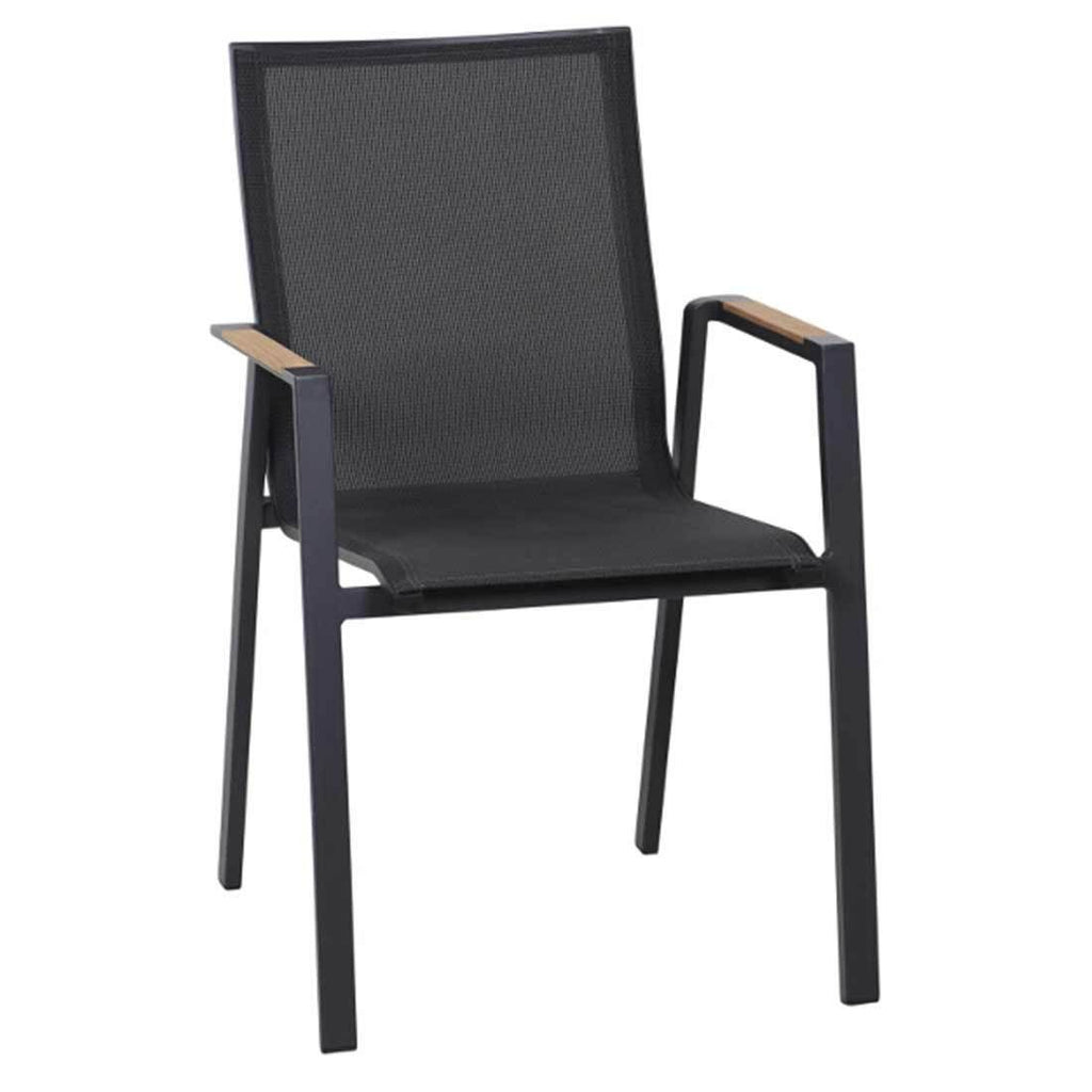 Hagemøbelsett Rondo 4 plasser aluminium teak 160x90 cm bakside