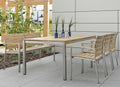 Hagemøbelsett Savona 4 plasser teak 200x100 cm forfra