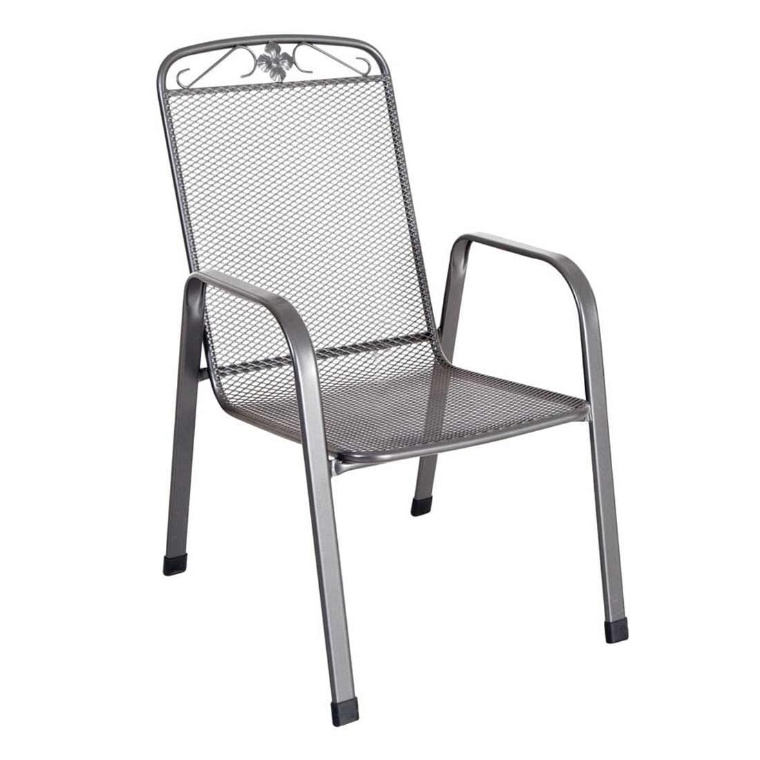 Hagemøbelsett Savoy 4 plasser metall bord detalj