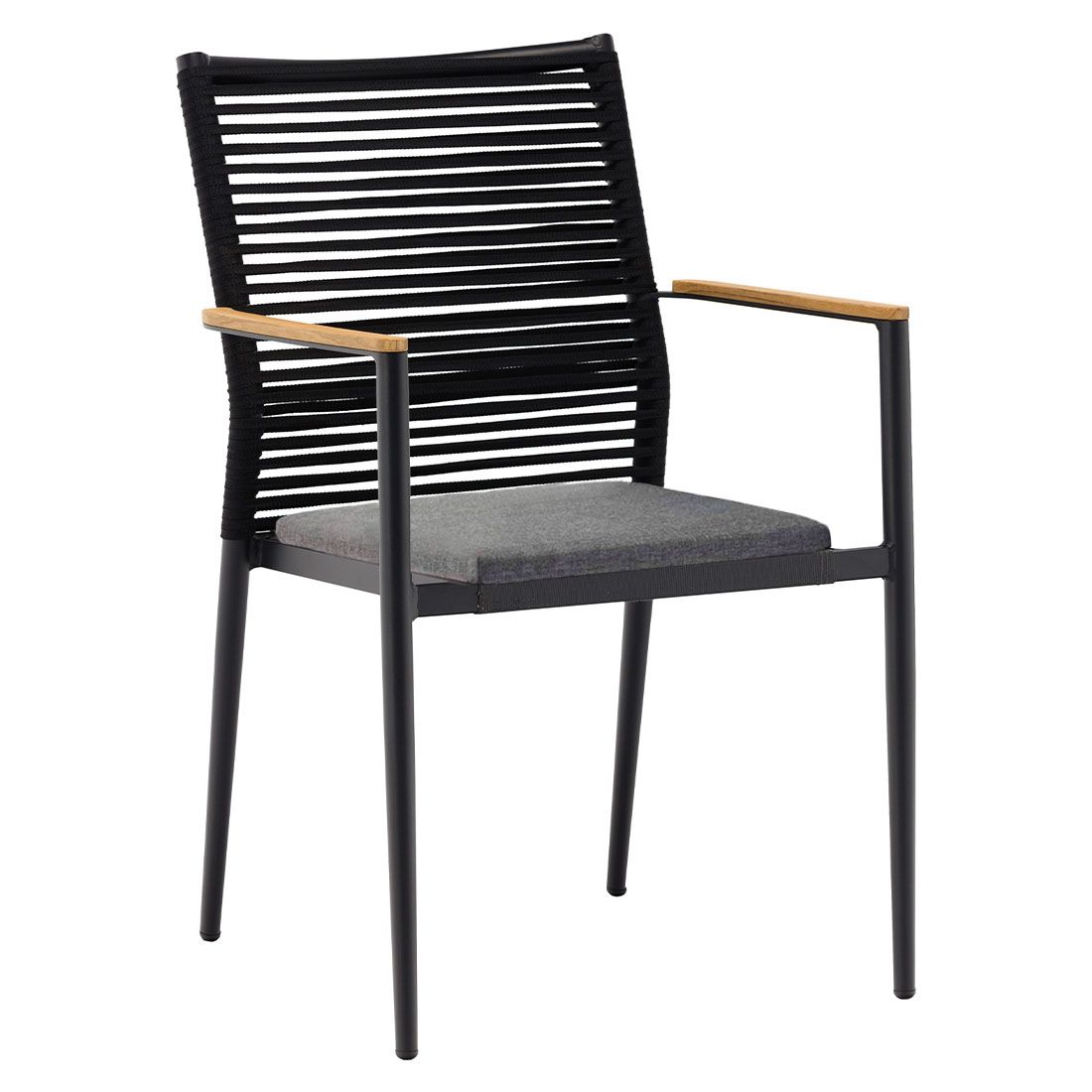 Hagemøbelsett Spider 6 plasser aluminium/teak - bakside