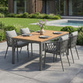 Hagemøbelsett Sunrepo 4 plasser aluminium og teak front