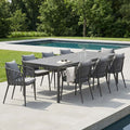 Hagemøbelsett Sunrepo 8 plasser, uttrekkbart 160/240x100 cm sett forfra