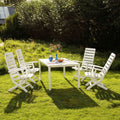 Hagemøbelsett Tiffany 4 plasser aluminium forfra