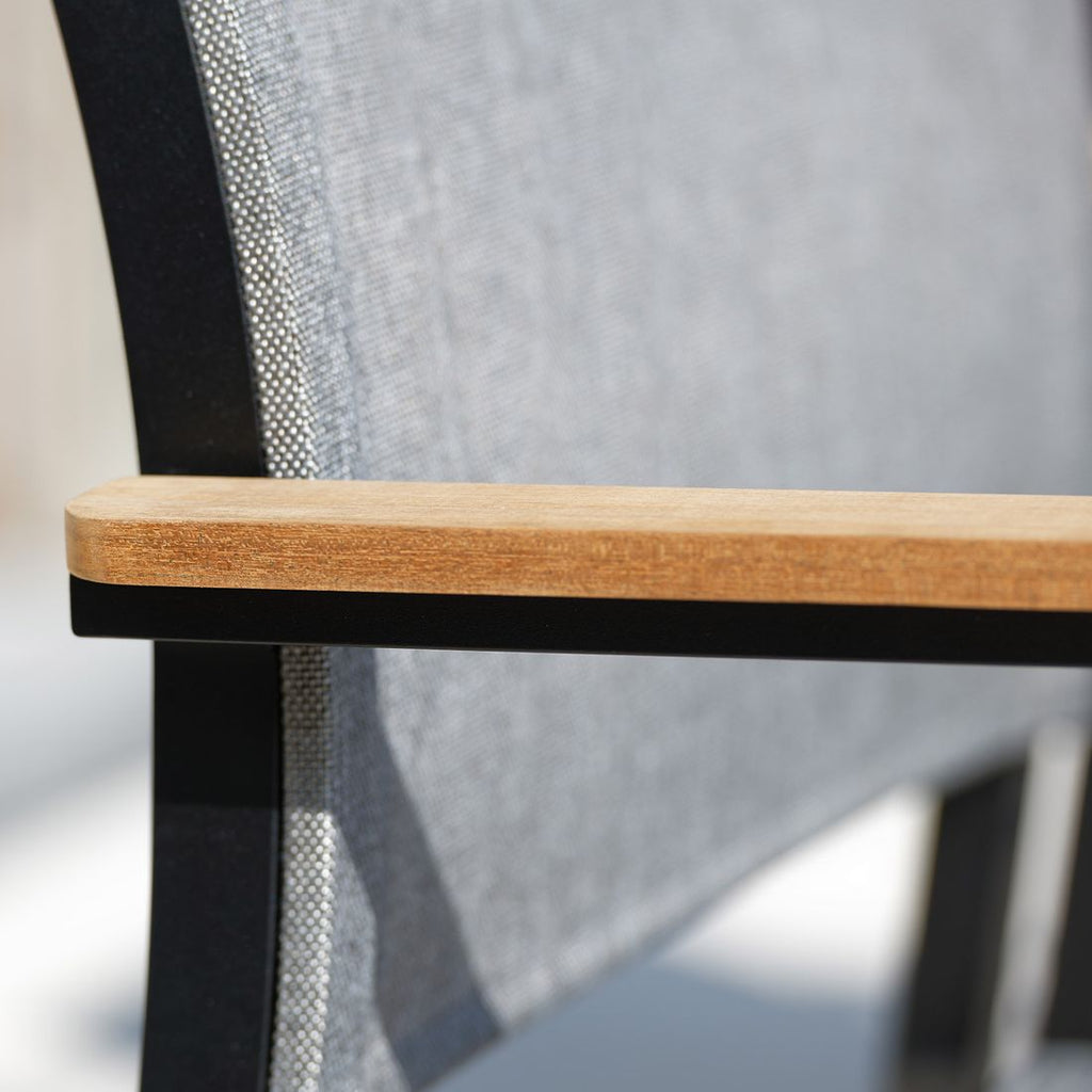 Hagemøbelsett Tilo 6 plasser, aluminium/teak 200x100 cm - Stern