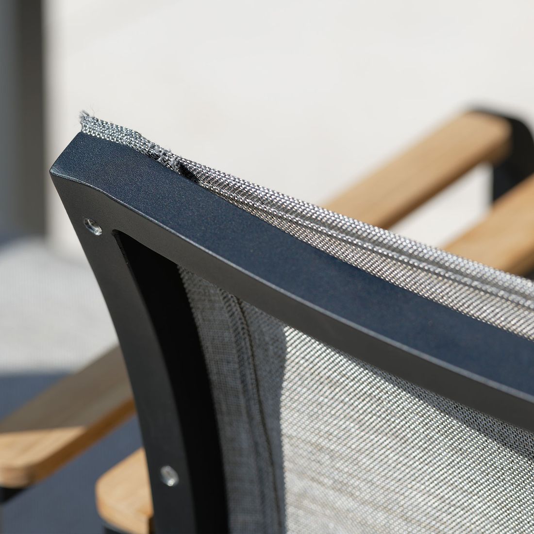Hagemøbelsett Tilo 6 plasser, aluminium/teak 200x100 cm - Stern