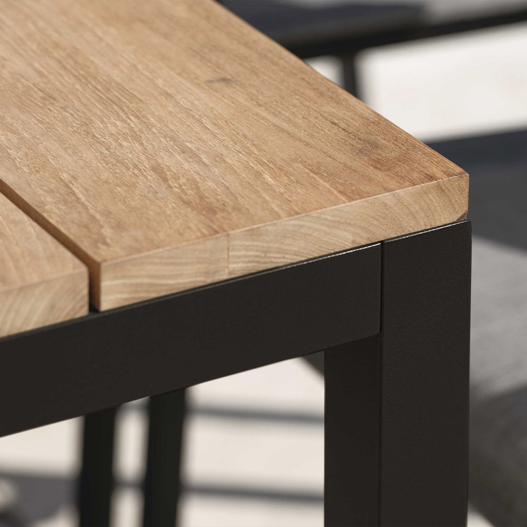 Hagemøbelsett Tilo 6 plasser, aluminium/teak 200x100 cm - Stern