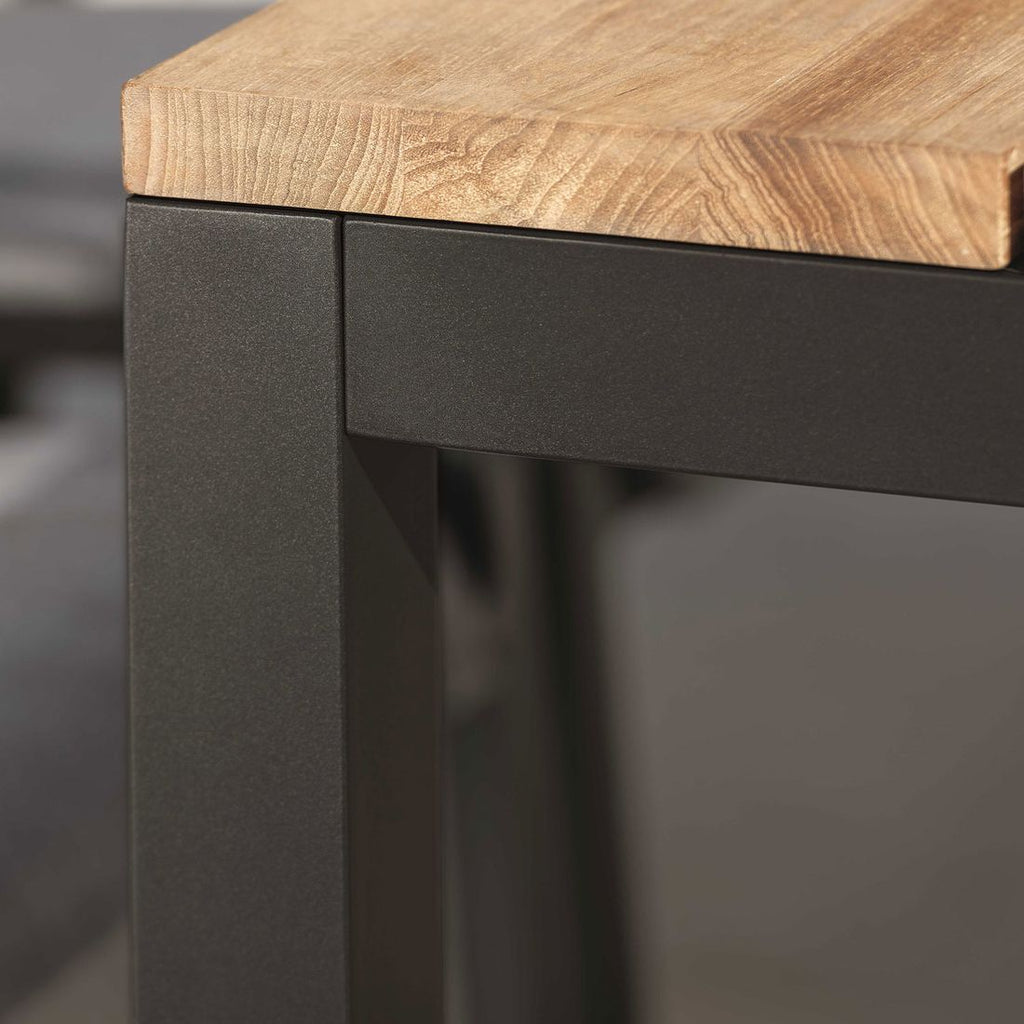 Hagemøbelsett Tilo 6 plasser, aluminium/teak 200x100 cm - Stern