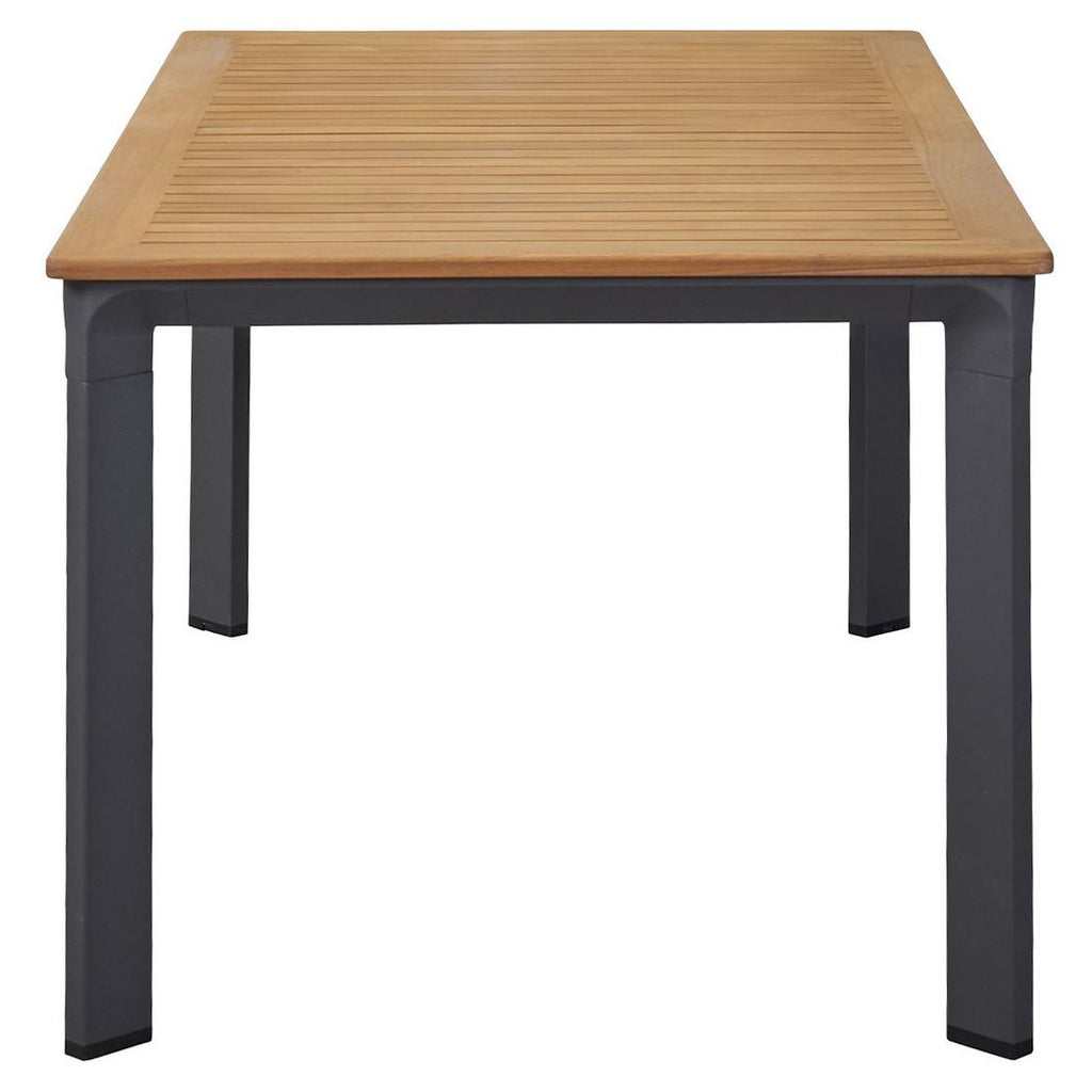 Hagemøbelsett Unicamo 4 plasser med naturfarget teakbord