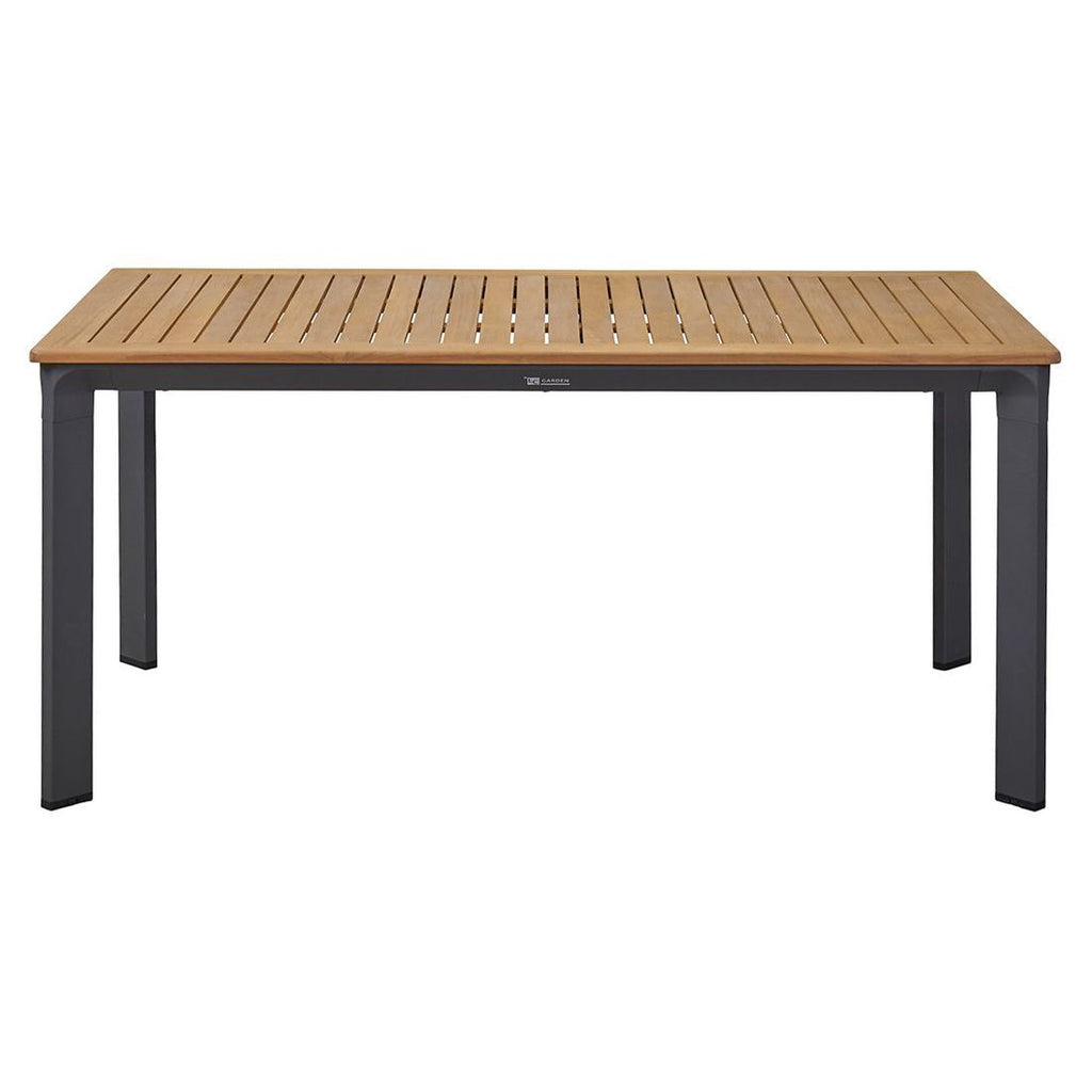 Hagemøbelsett Unicamo 4 plasser teak/aluminium nærbilde av stol