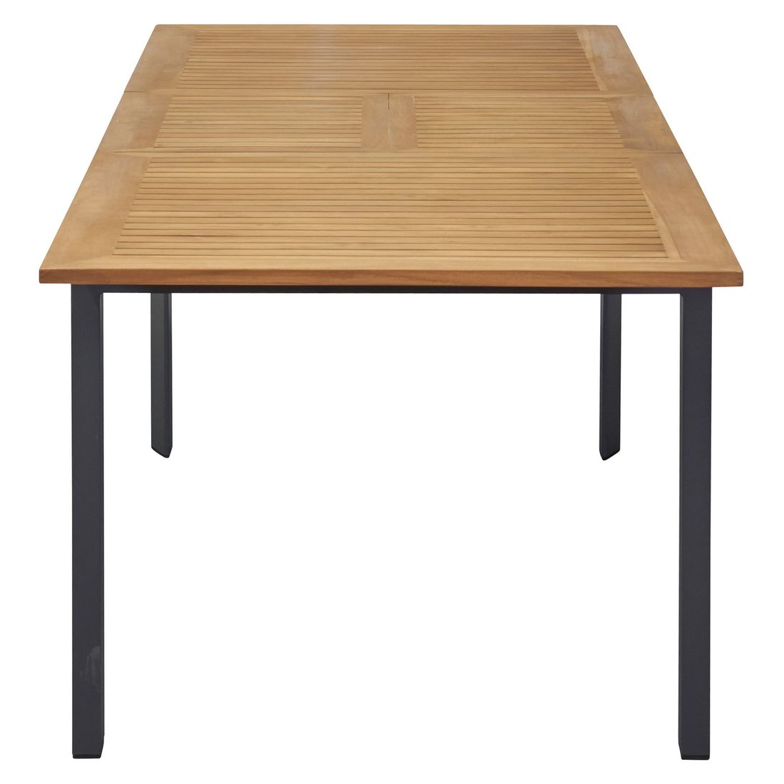 Hagemøbelsett Unicamo 6 plasser teak/aluminium 180/240 cm utendørs bruk