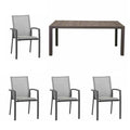 Hagemøbelsett Velia 4 plasser aluminium keramikkside