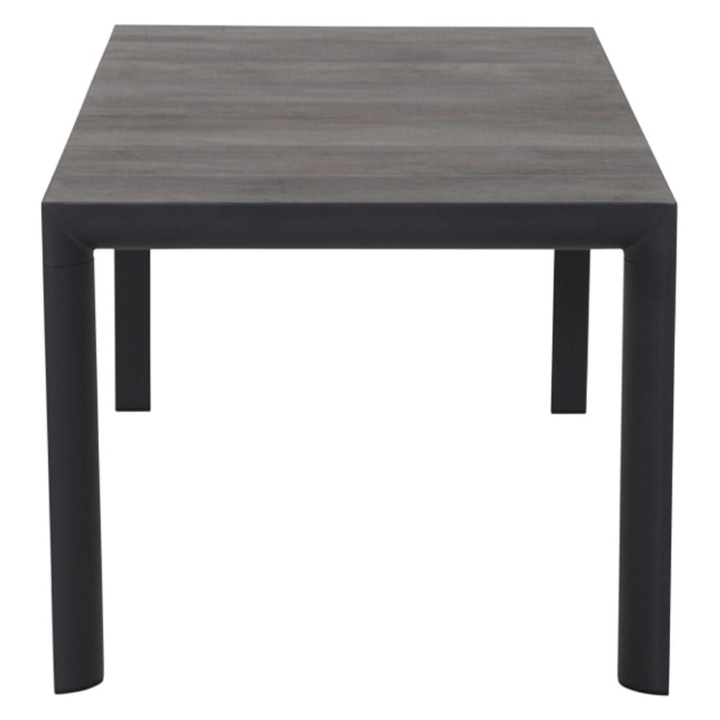 Hagemøbelsett Velia 4 plasser aluminium keramikk 140x90 cm detalj av bordplate
