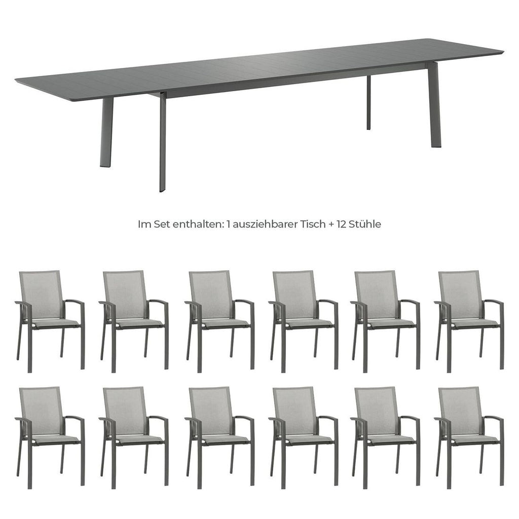 Hagemøbelsett Velia XXL bordplate detalj