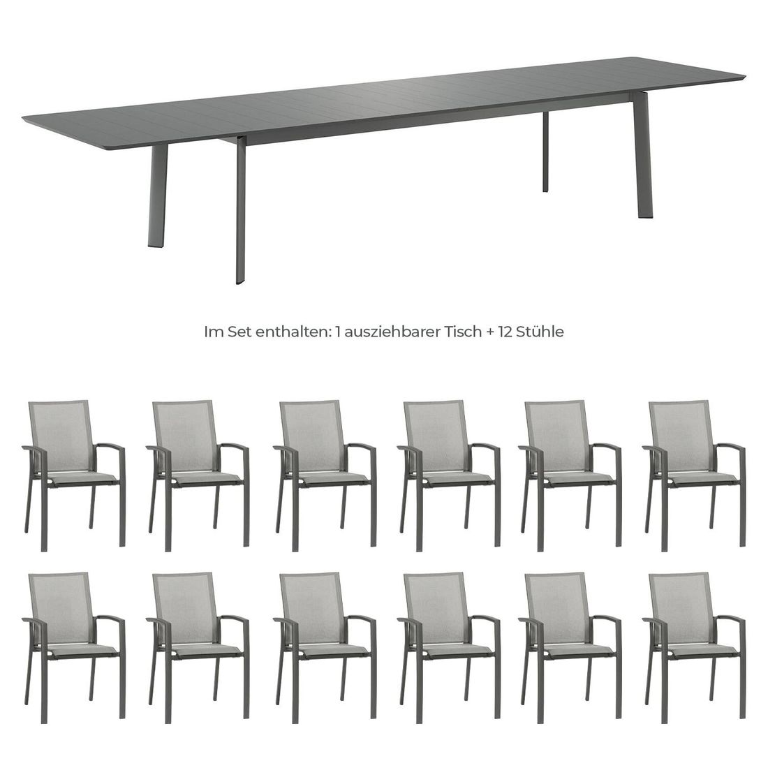 Hagemøbelsett Velia XXL bordplate detalj