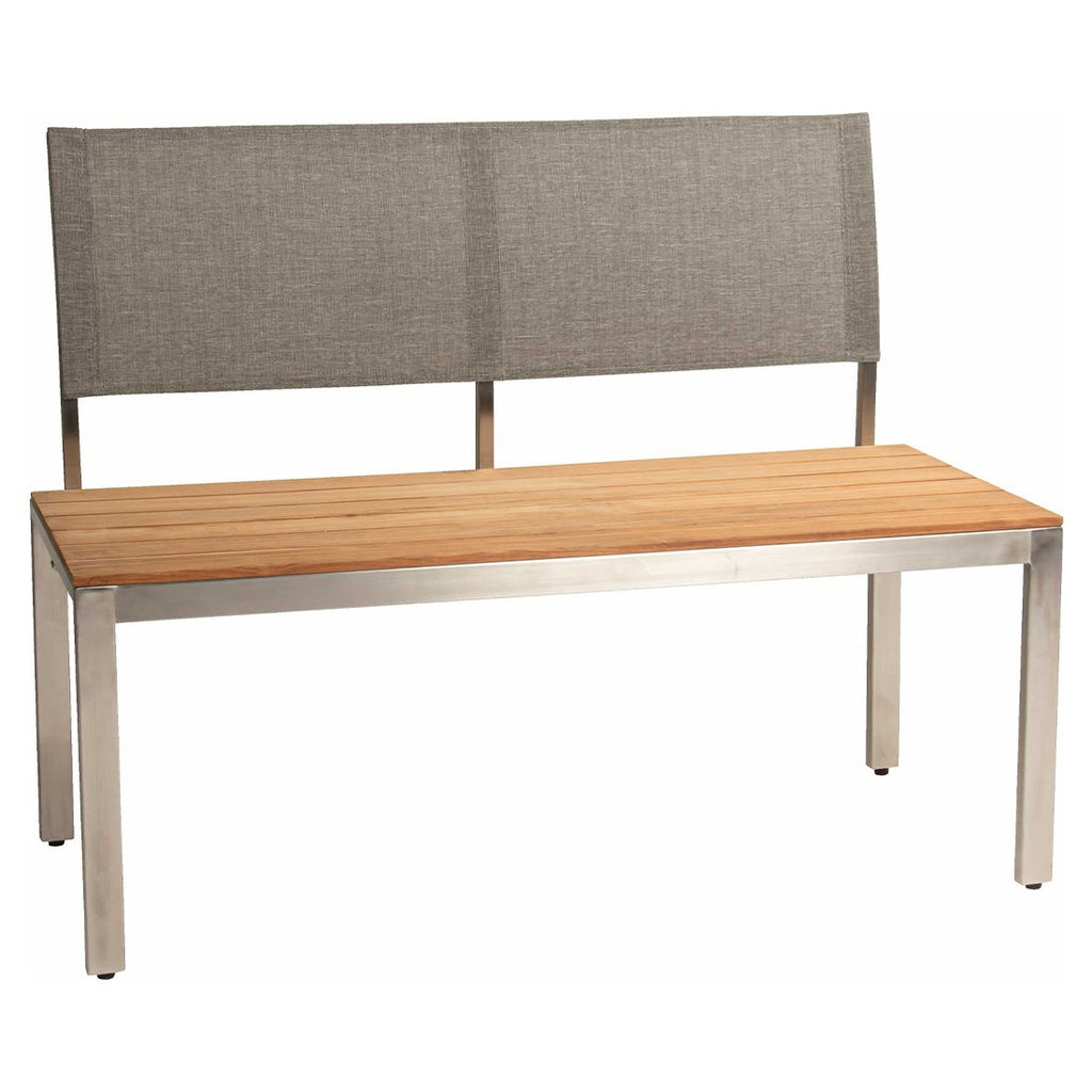 Montert Hagemøbelsett Viona 7 plasser teak 180x100 cm Stern på terrasse