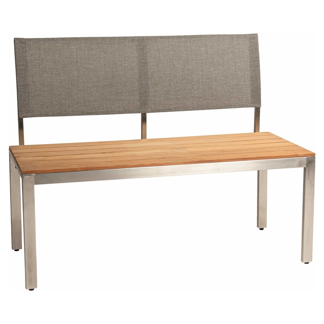 Montert Hagemøbelsett Viona 7 plasser teak 180x100 cm Stern på terrasse