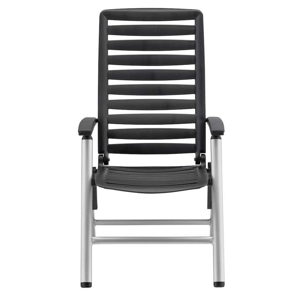 Hagemøbelsett Wave 4 plasser aluminium 160x95 cm montert i hage